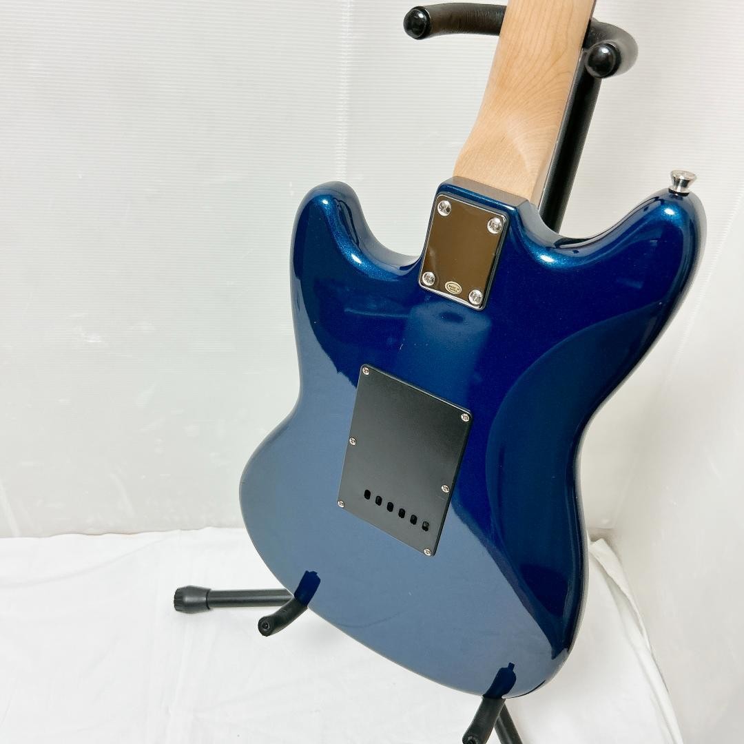 BACCHUS Mustang Electric Guitar Navy Blue Excellent Condition with Arm
