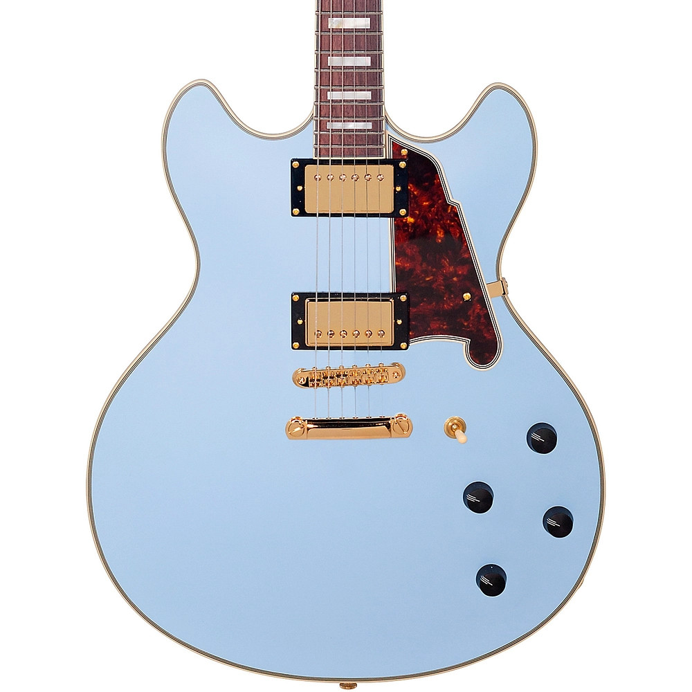 D’Angelico Deluxe LE DC Non FHole SemiHollowbody Blue Tortoise Refurbished