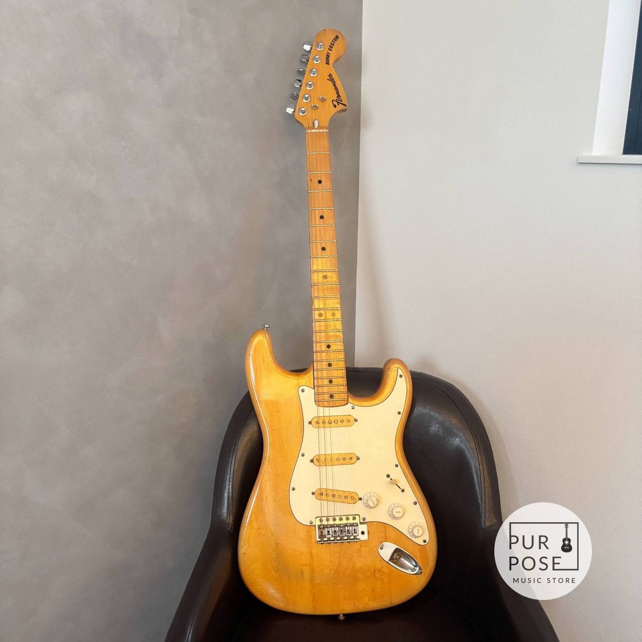Fernandes Burny Custom FST-75N Natural 1970s Vintage Guitar MIJ from Japan