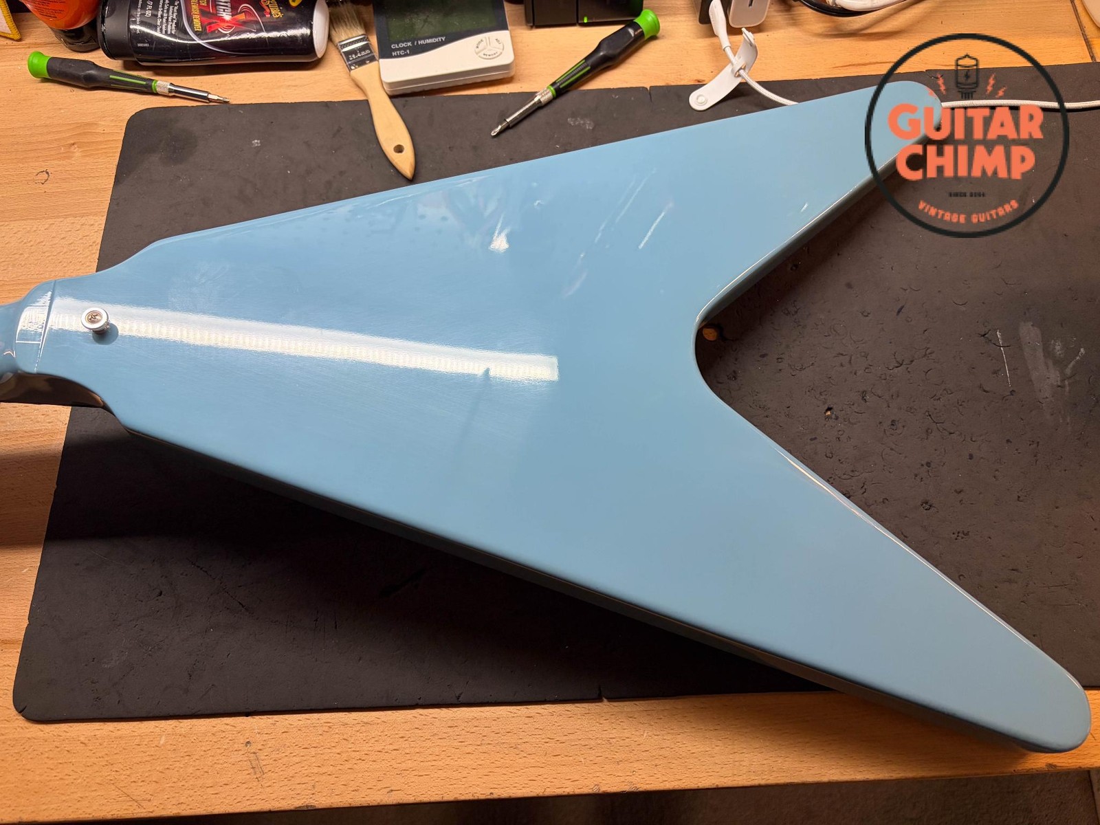 2023 Gibson Custom Shop Limited Run 70s Flying V VOS Maui Blue OHSC COA
