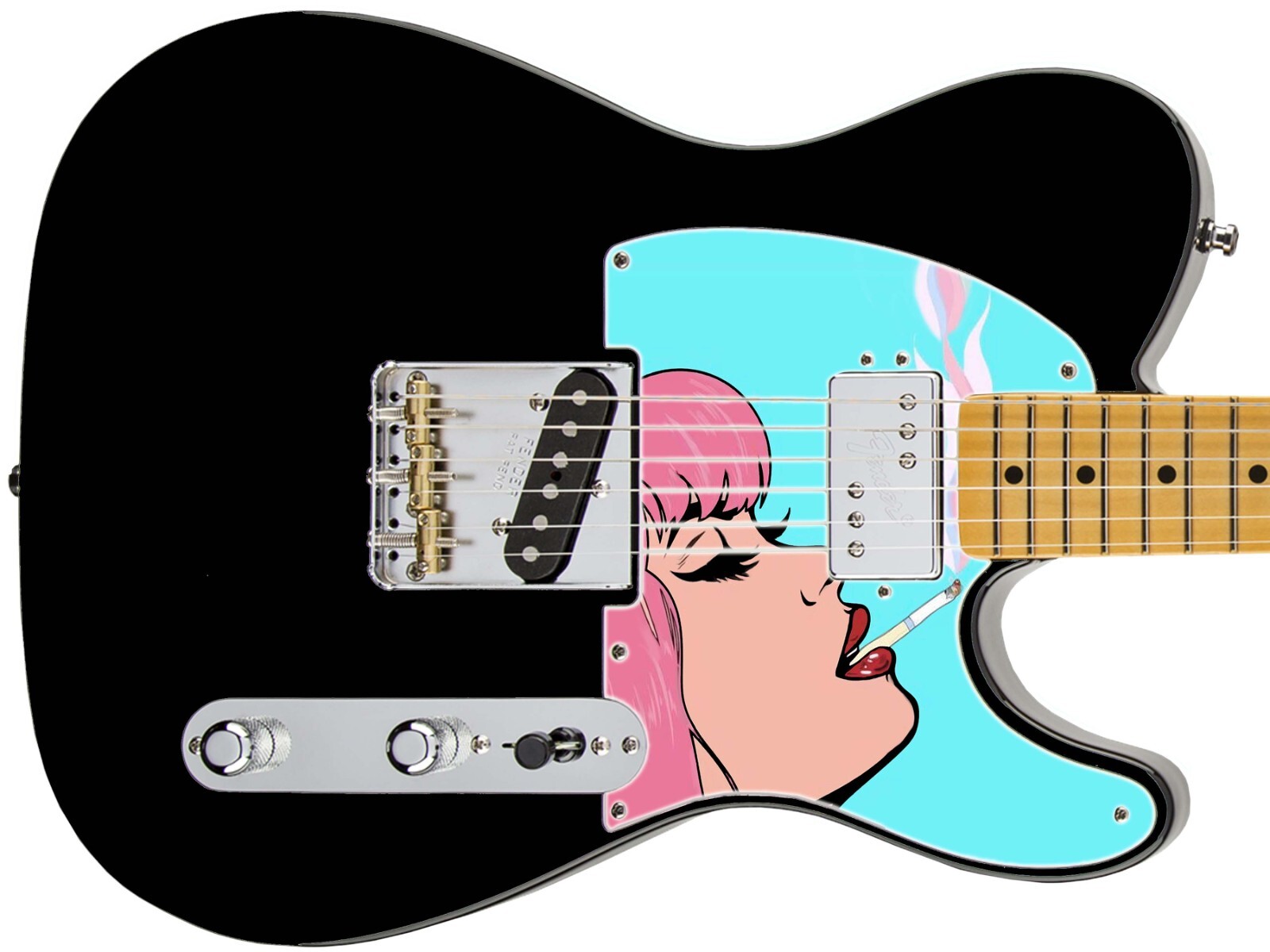 Guitar Skin Wrap Axe Re-Skin Pop Rock Backstage Bella Groupie Girl – 1214