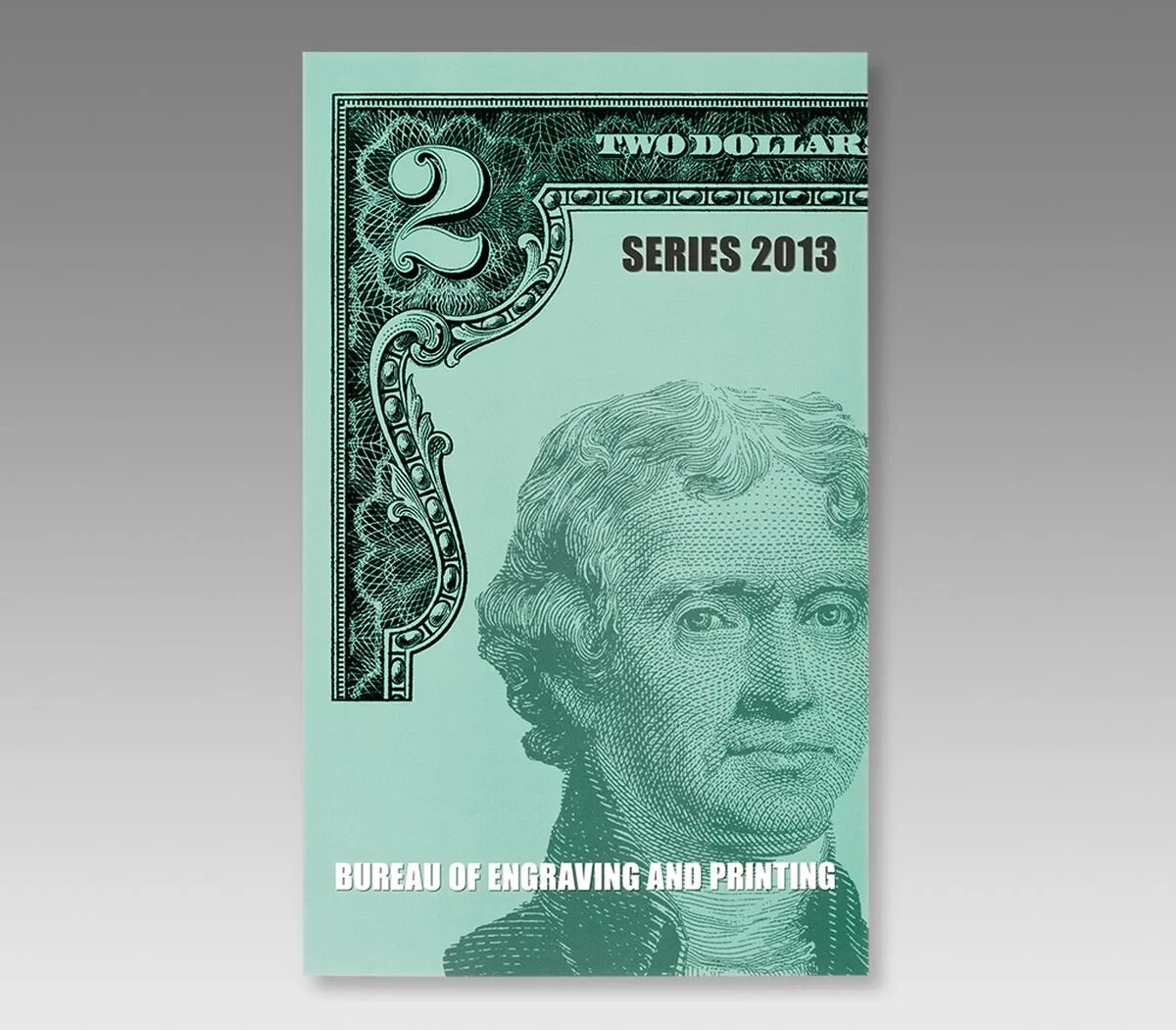 Sheet of 4 uncut $2 Dollar Bills brand new includes the protective cover #955.