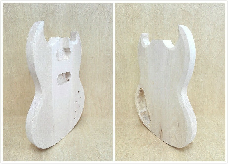 Haze Solid Basswood Electric Guitar Body, Pre-Drilled & Polished- HSSG 19300BO
