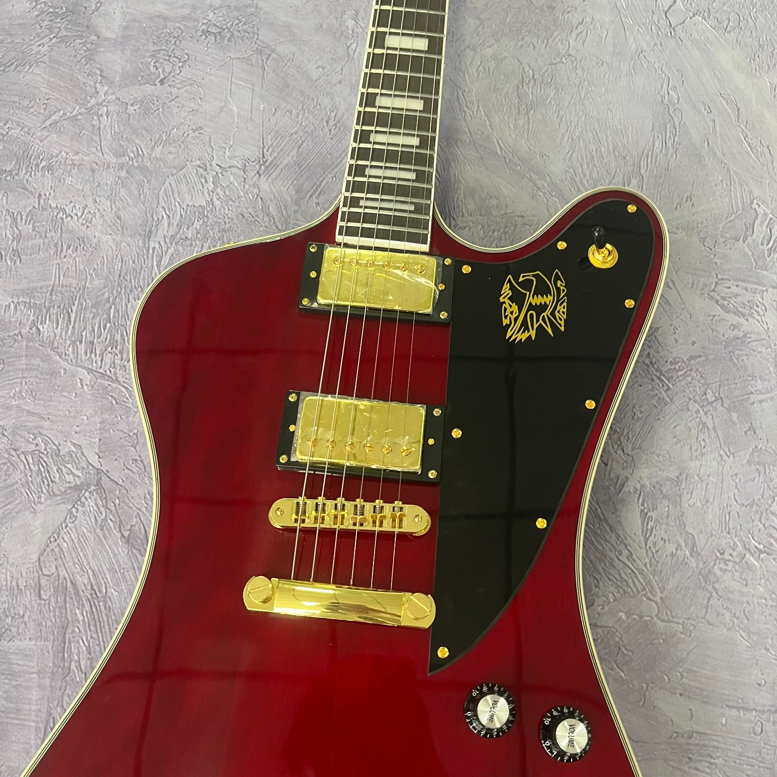 Custom Firebird Style Electric Guitar Rosewood Fingerboard Gold Hardware