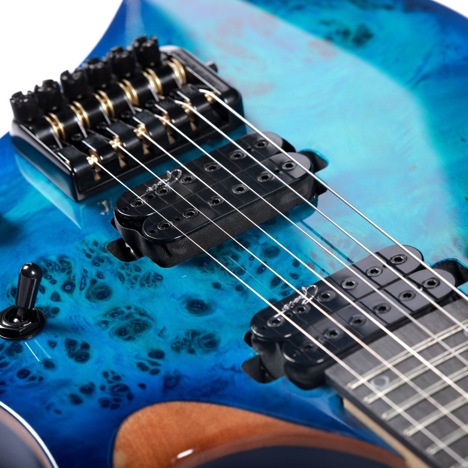 6-String Grote Headless Electric Guitar, Solid Body (Blue)