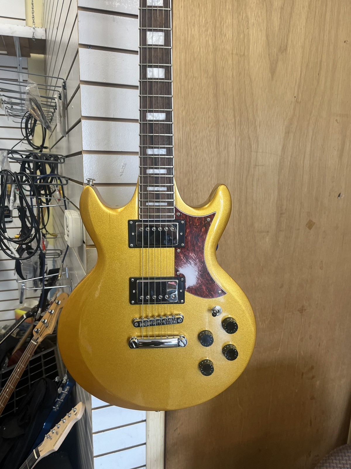 Glarry Full Size Gold Electric Guitar W/Double Cutaway H-GZ1Z102