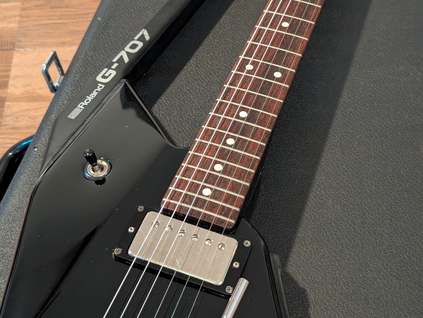 1984 Roland G-707 Electric Guitar Synth Controller Black & Very Clean W/OHSC No