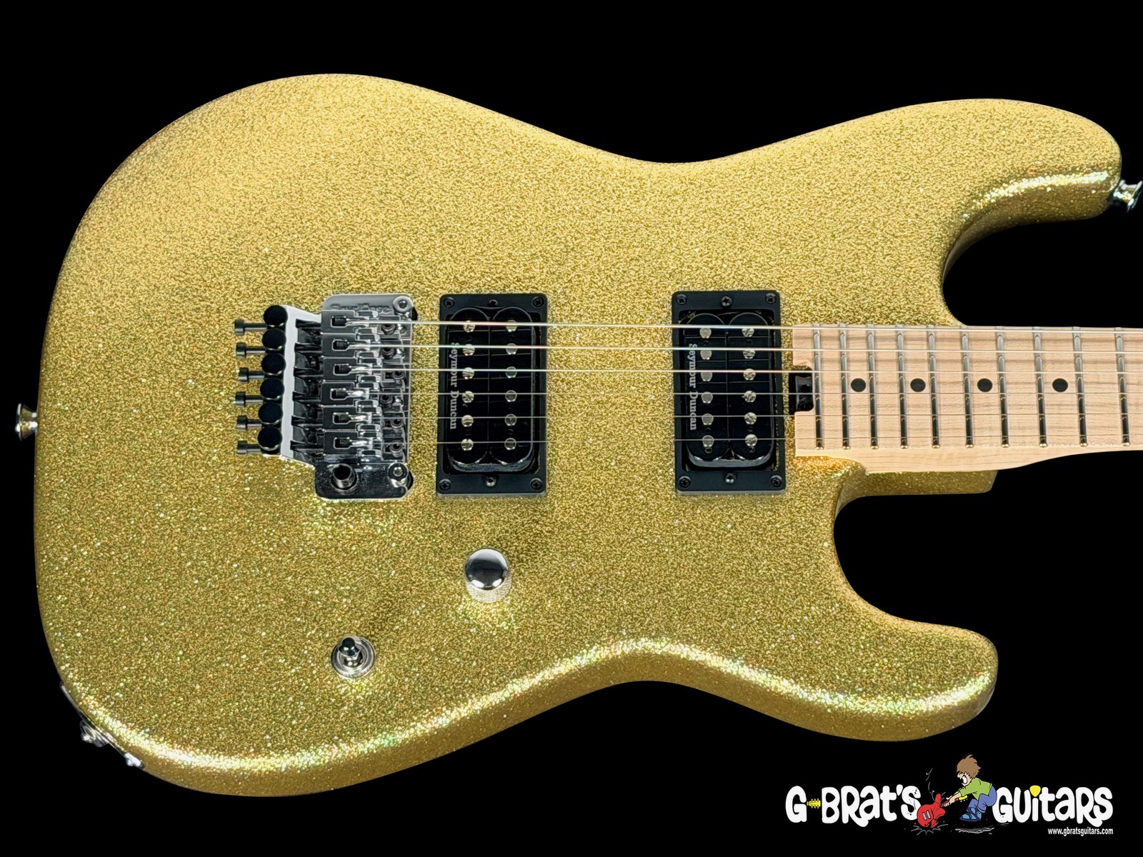 2024 CHARVEL CUSTOM SHOP USA SAN DIMAS 2H with FLOYD ROSE ~ GOLD SPARKLE