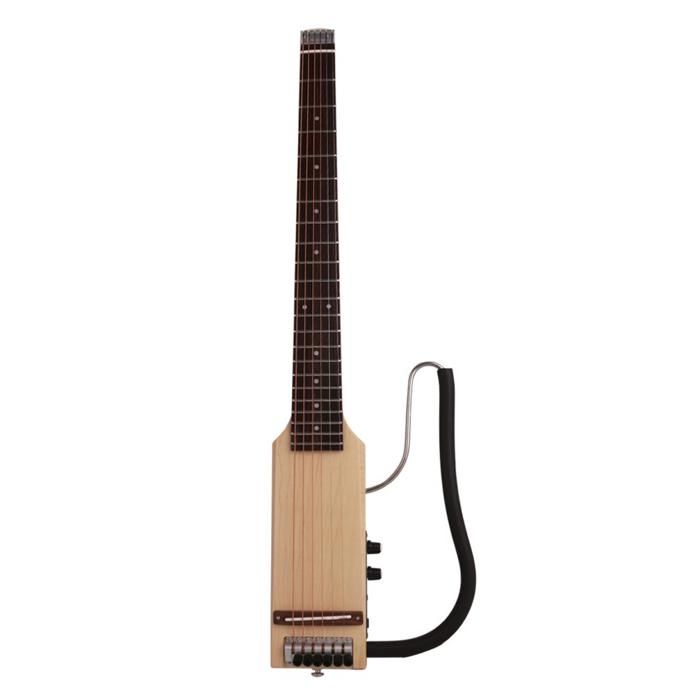 Headless Full scale length Electric Acoustic Guitar Silent Travel Portable F75NA
