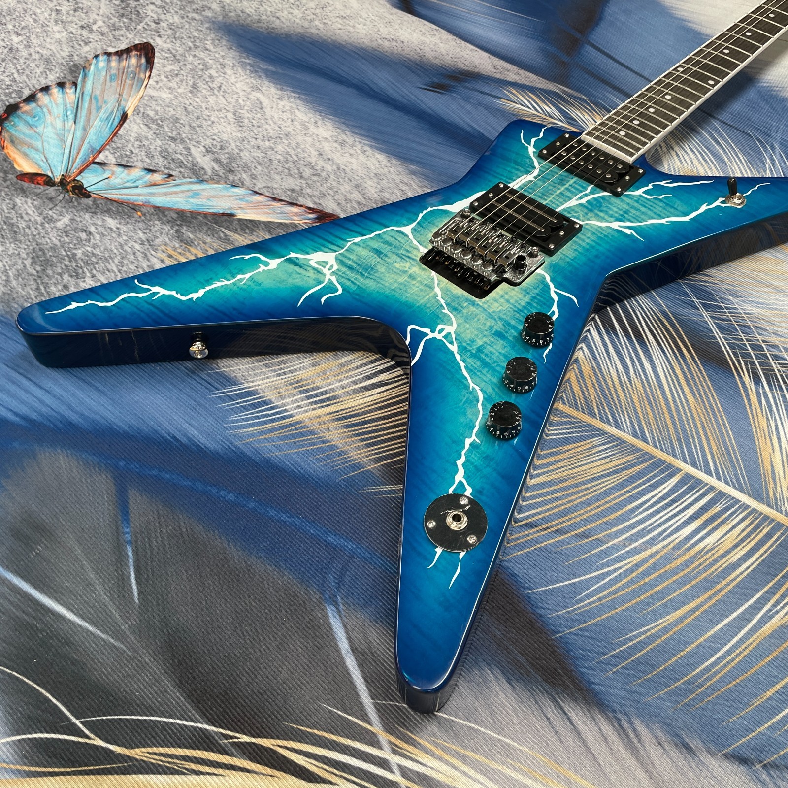 Custom DIME Washburn Dimebag Darrell Signature Model Electric Guitar New Blue
