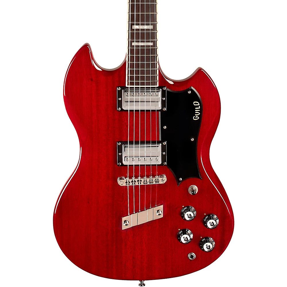 Guild Polara Deluxe Solidbody Electric Guitar Cherry Red