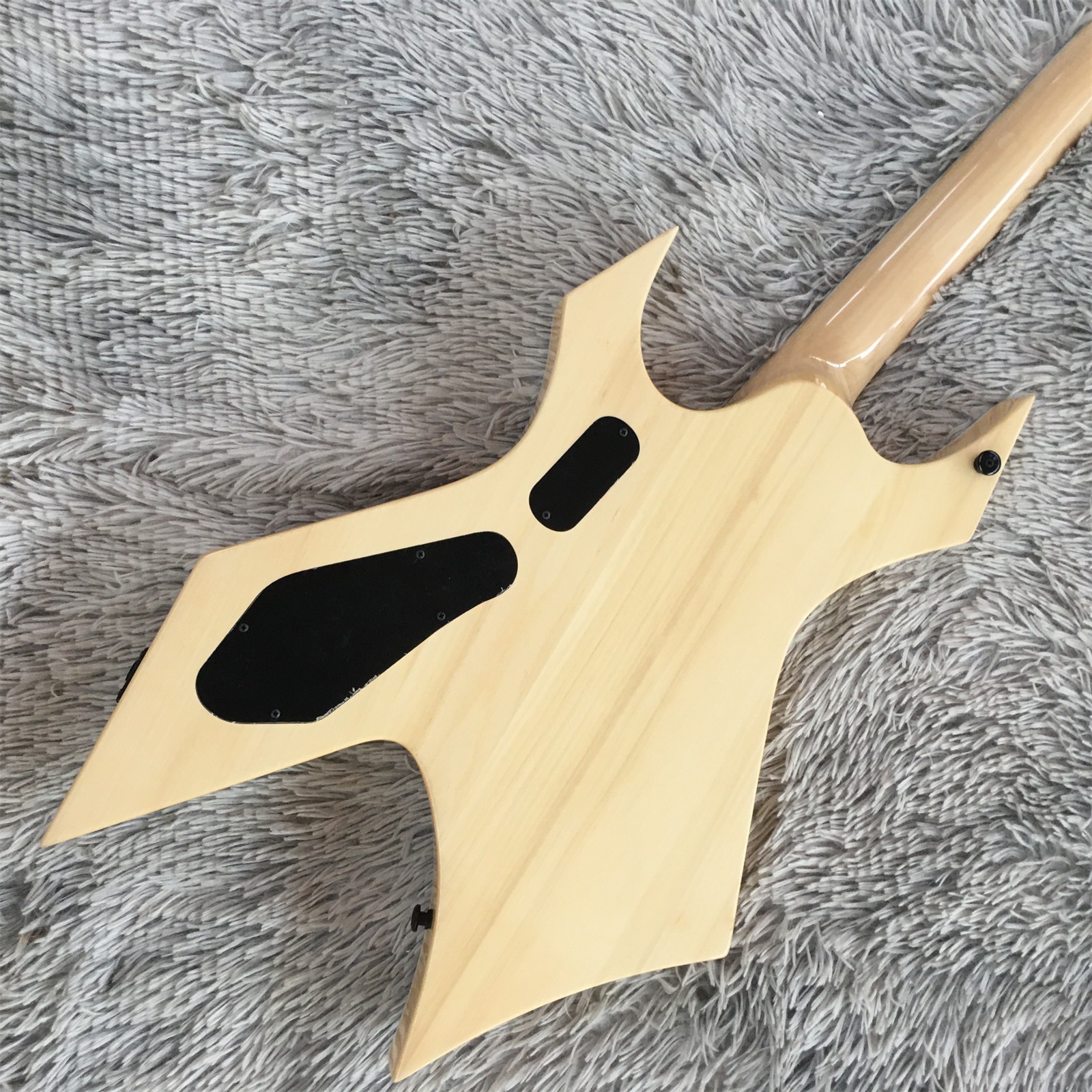 Electric Guitar Warlock Extreme Natural Black Part HH Pickup Solid Maple Neck