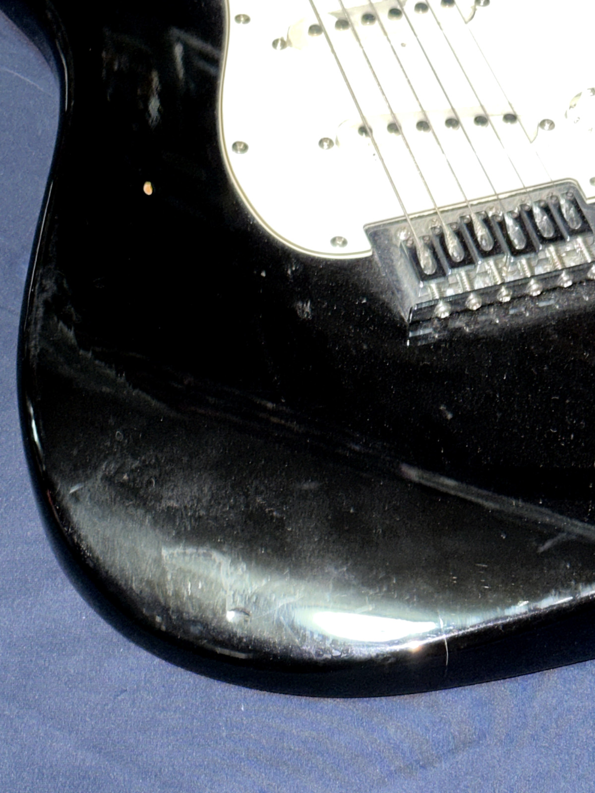 Johnson Electric Guitar Black & White 38 IN 6 String Right Handed Works Great