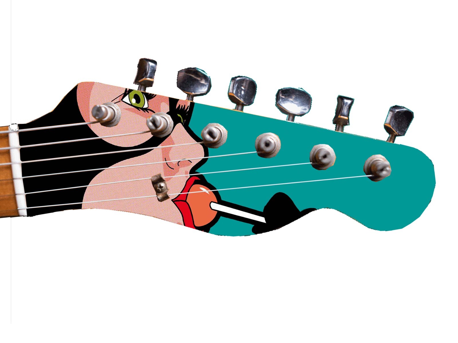 Guitar Skin Wrap Axe Re-Skin Pop Rock Copy Cat Groupie Girl – 1216
