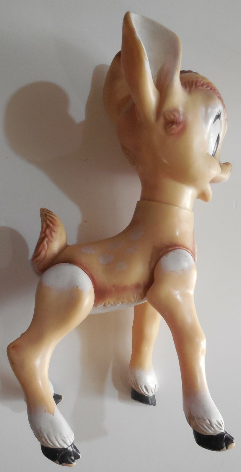 VINTAGE LARGE RUBBER SQUEAK TOY DISNEY LEDRA LEDRAPLASTIC BAMBI 1960s ITALY