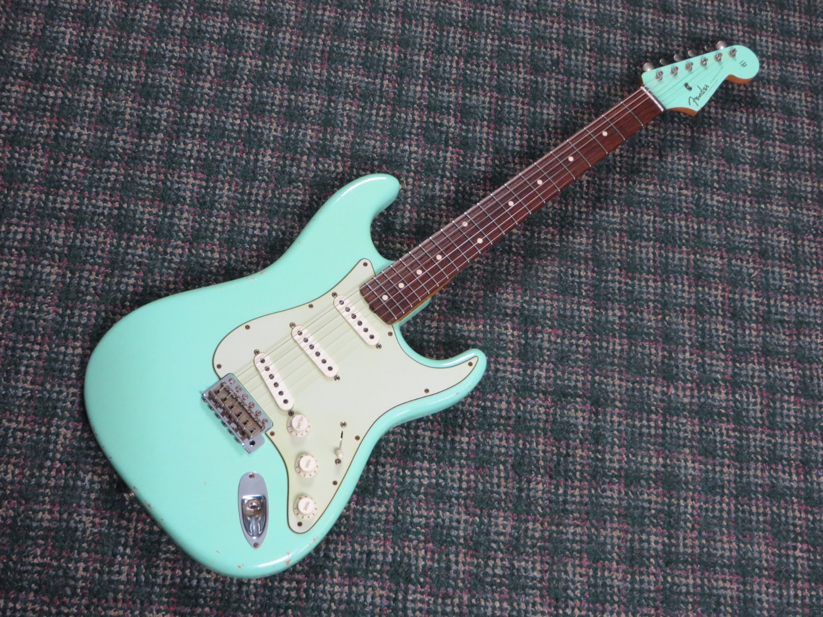 2012 Fender Custom Shop 1960 Stratocaster Relic Surf Green w/Matching Headstock!