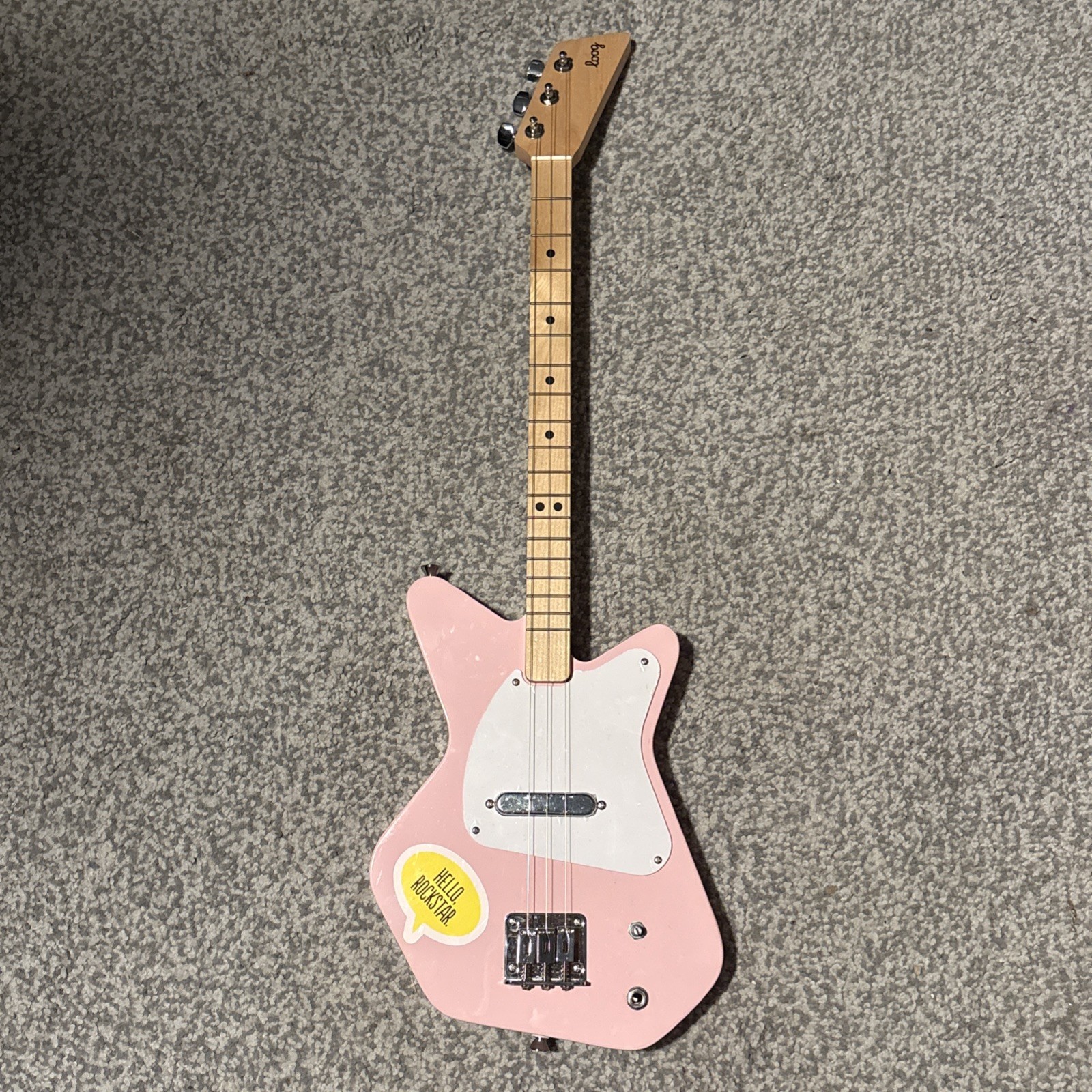 Loog Mini 3-String Pro Electric Guitar Children’s Beginner Pink UNTESTED