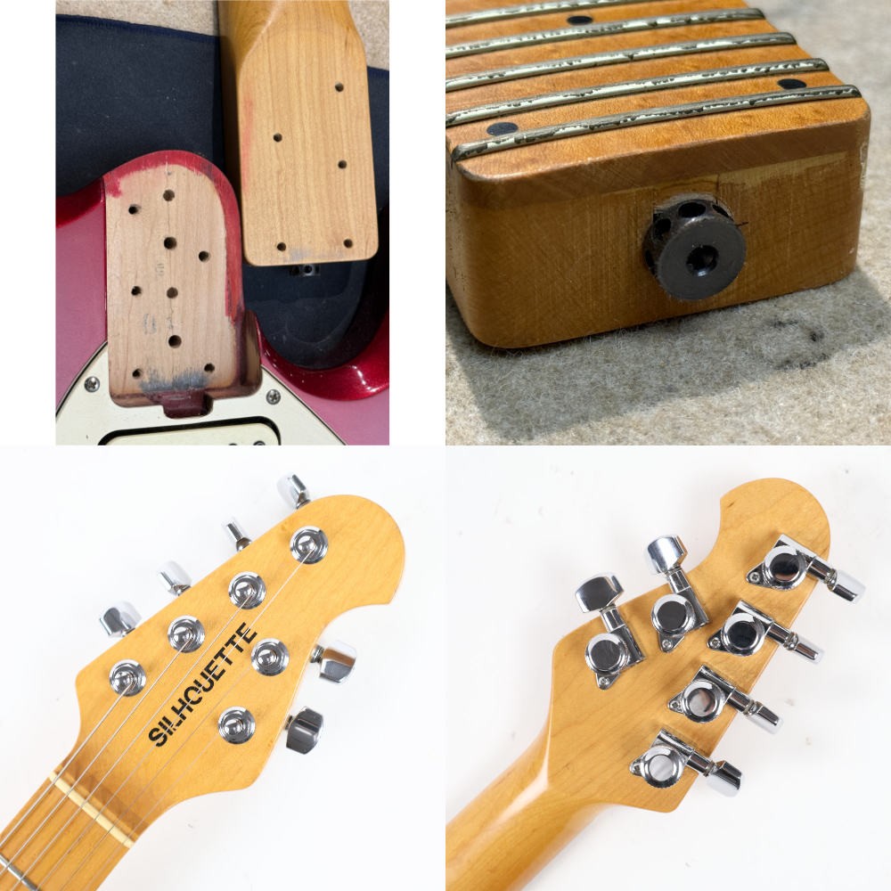 Music Man Silhouette Hsh Candy Red Maple 2000 Hardtail Specs