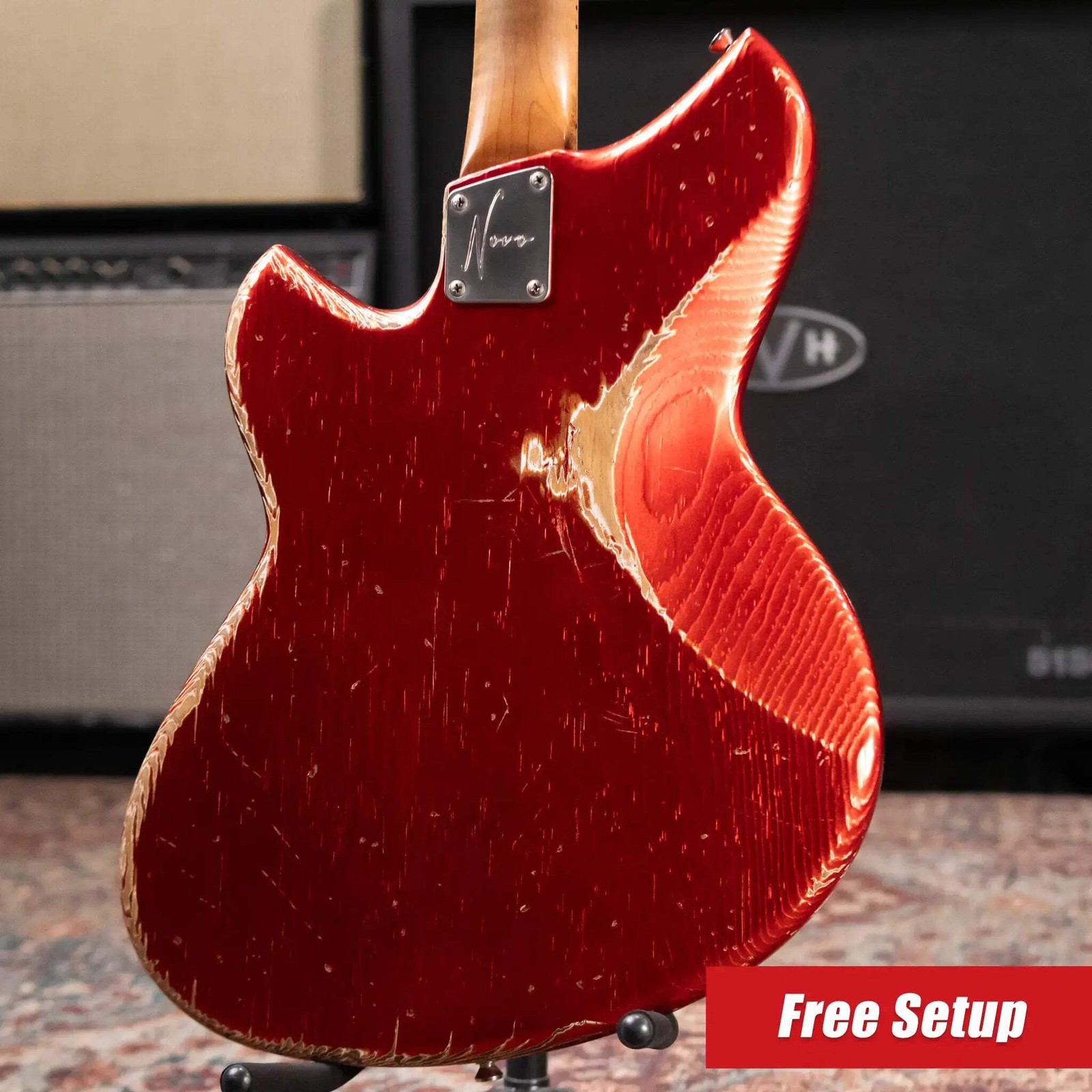 Novo Custom Shop Serus J Medium Distress Electric Guitar – Candy Apple Red with