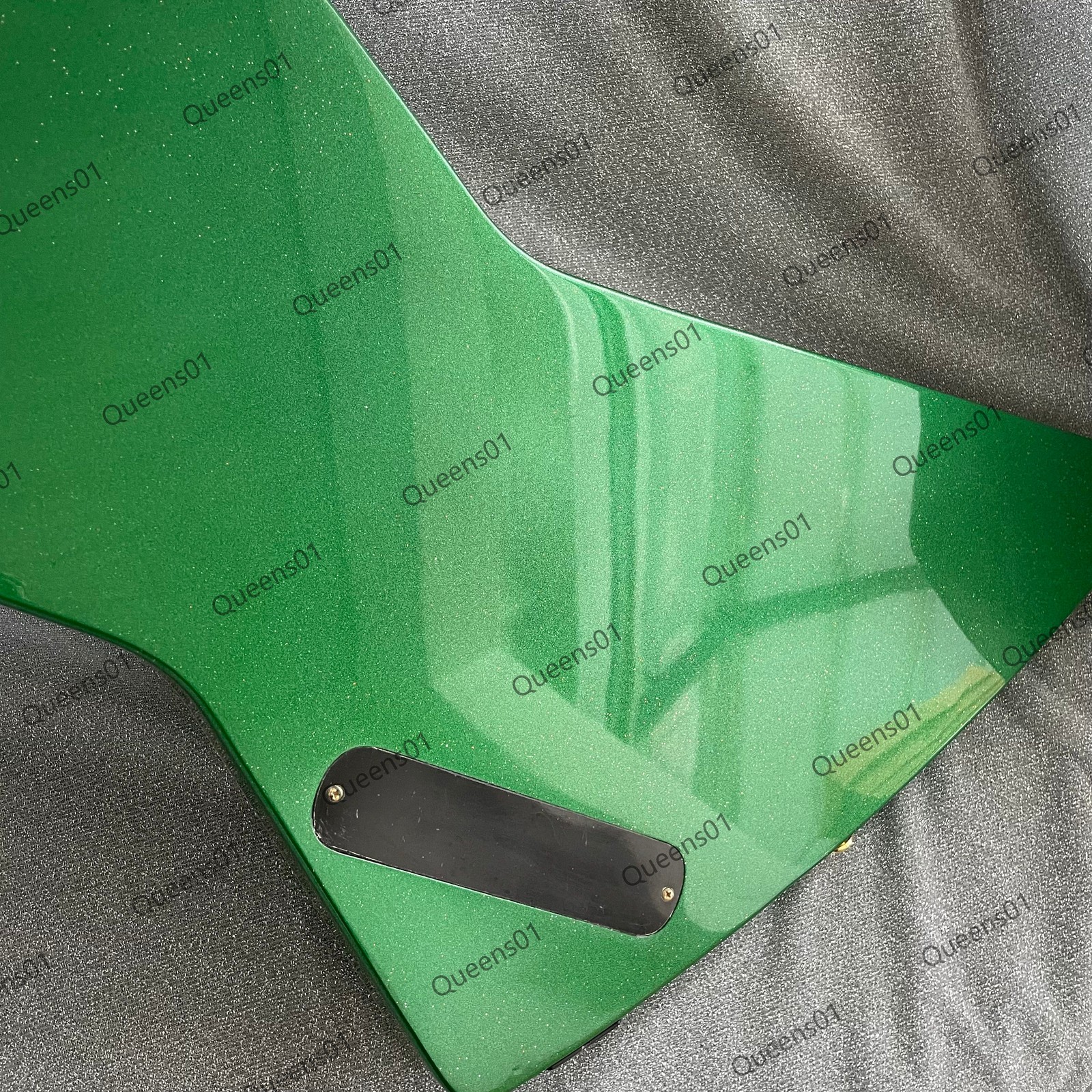 Electric Guitar Stainless Steel Frets Black Pickguard Solid Metallic Green