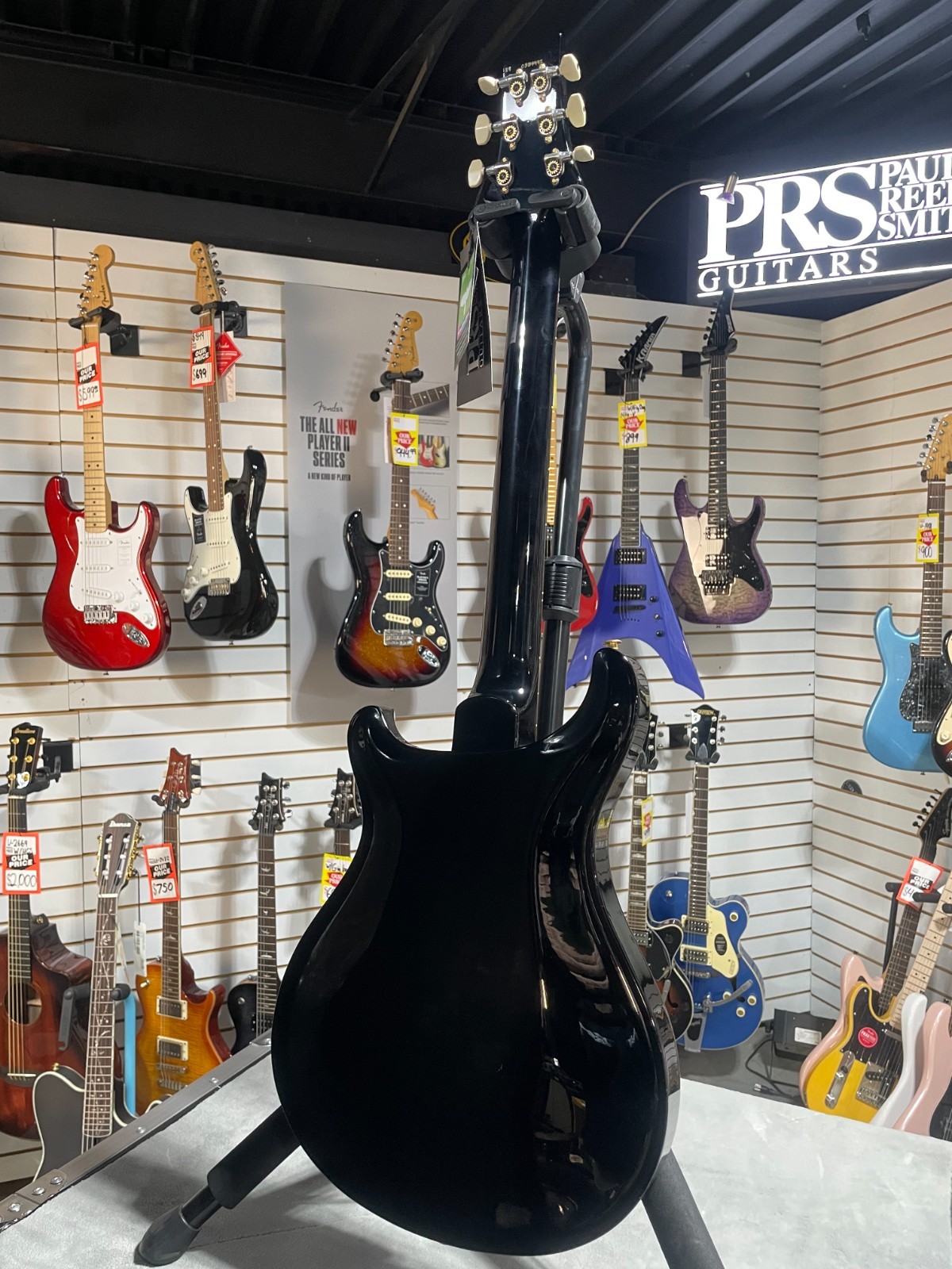 PRS Hollowbody II Piezo Electric Guitar – Custom Color Piano Black w/OHSC & PLEK