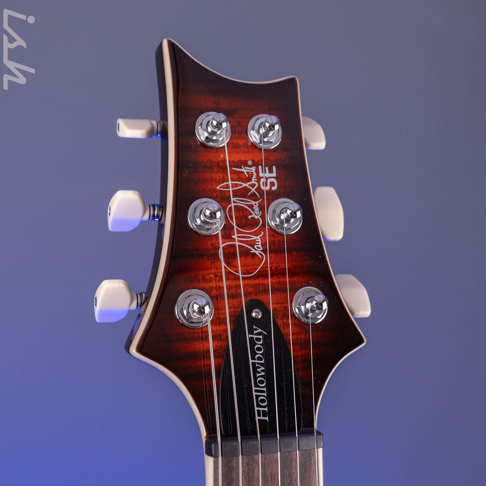PRS SE Flat Back Hollowbody I Piezo *NEW MODEL* Orange Tiger Smokeburst