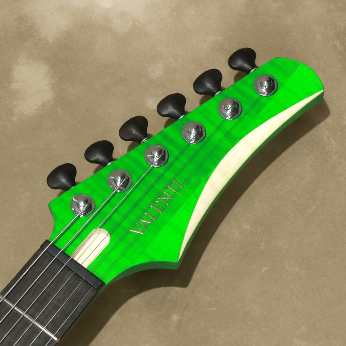 Valenti Guitars Nebula Carved Semihollow Green Used Electric Guitar