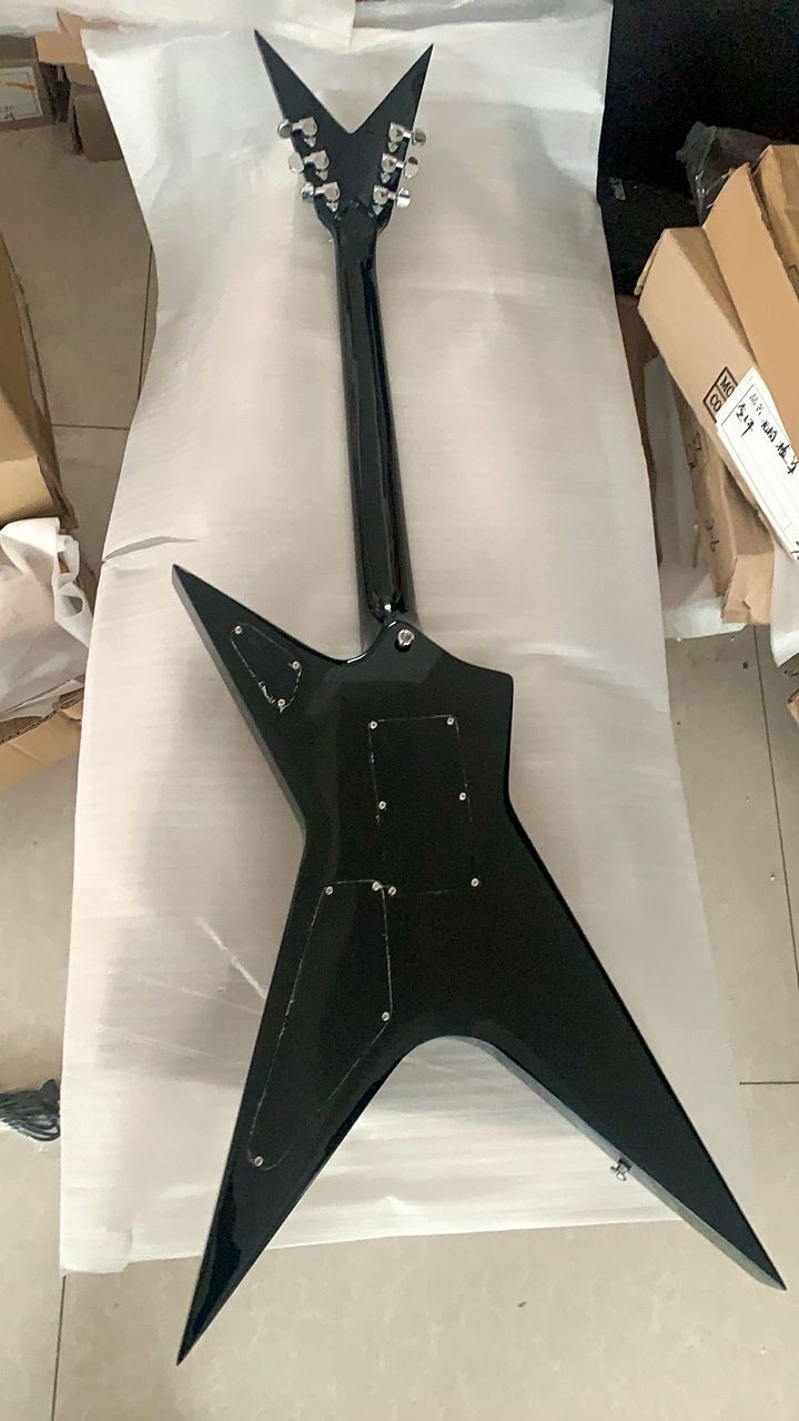 Dimebag Darrell Electric Guitar Silver Metal Top with Letter Inlay