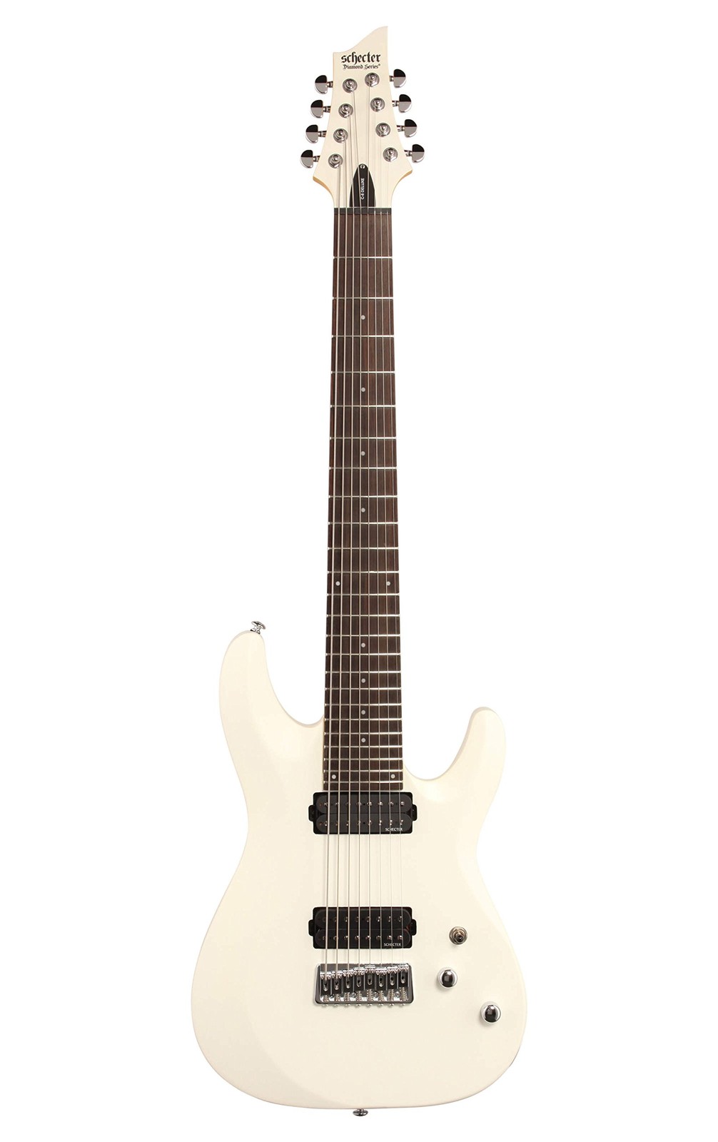 Schecter C-8 DELUXE Satin White 8-String Solid-Body 19x44x5 inches, SWHT