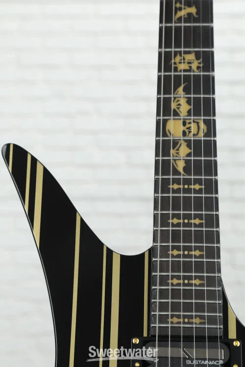 Schecter Synyster Gates Custom-S – Black with Gold Stripes