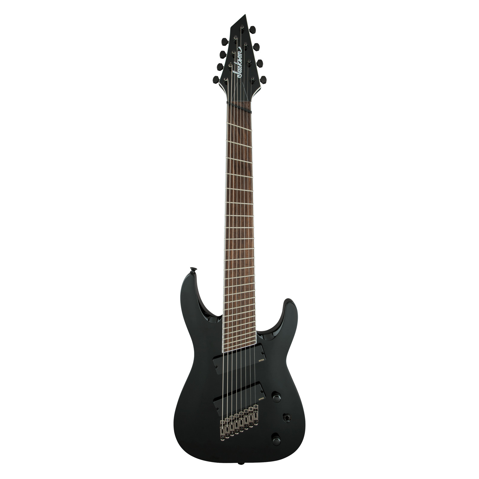 Jackson X Series Soloist Arch Top SLAT8 8-String Multiscale – Gloss Black