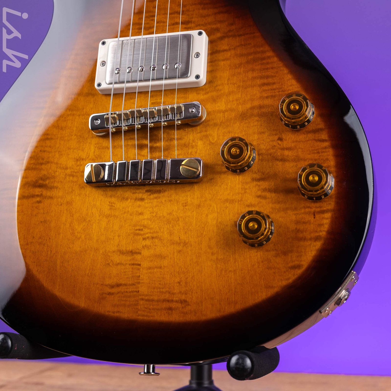 PRS S2 McCarty 594 Singlecut Electric Guitar Black Amber