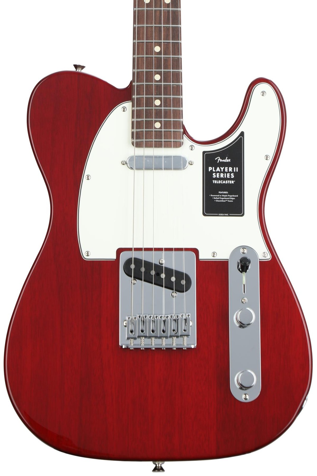 Fender Player II Telecaster Electric Guitar – Transparent Cherry with Rosewood