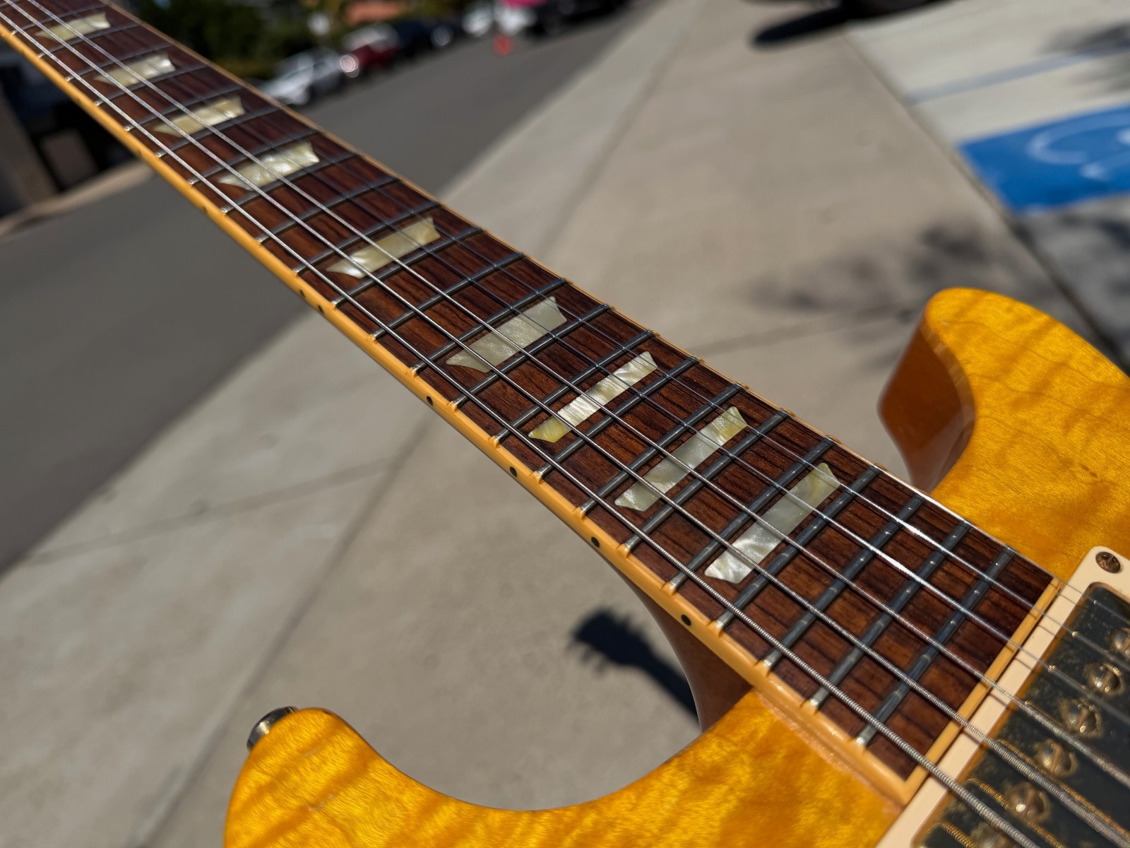 2006 Gibson Les Paul Standard Doublecut DC Plus Amber Flametop YAMANO w repair