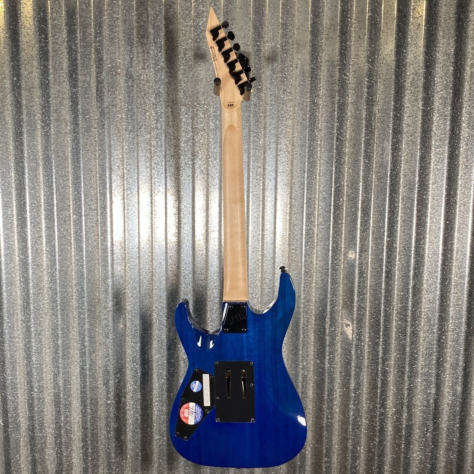 ESP LTD MH-203QM See Thru Blue Quilt Top Guitar MH203QMSTB #0337 Used