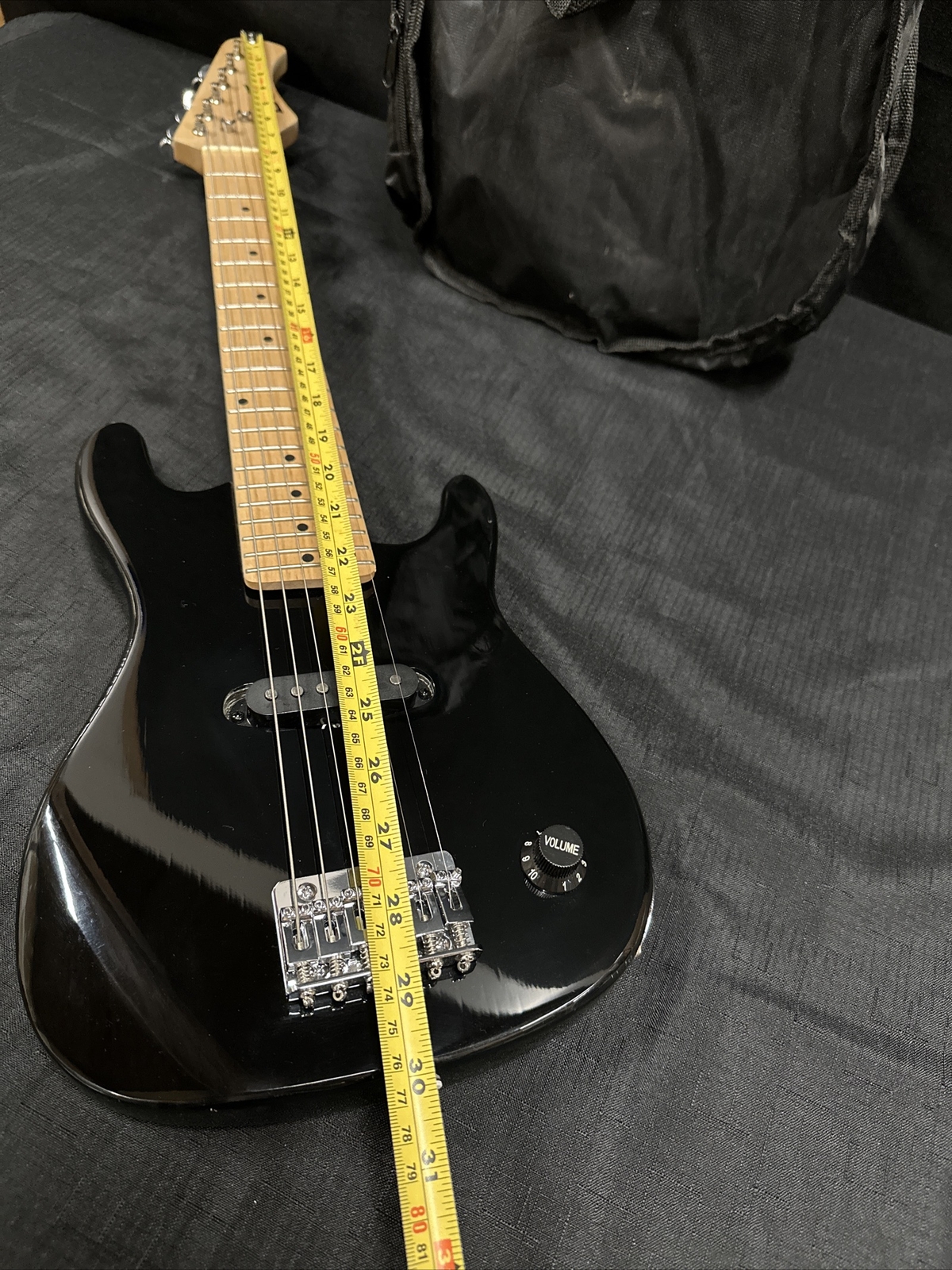 30″ Kid’s Children’s Beginner Guitar Carrying Bag Electric Black 6 String READ