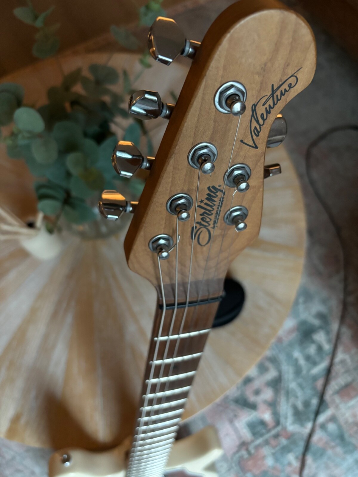 (Music man) valentine electric guitar. Cream everything works and is intact.