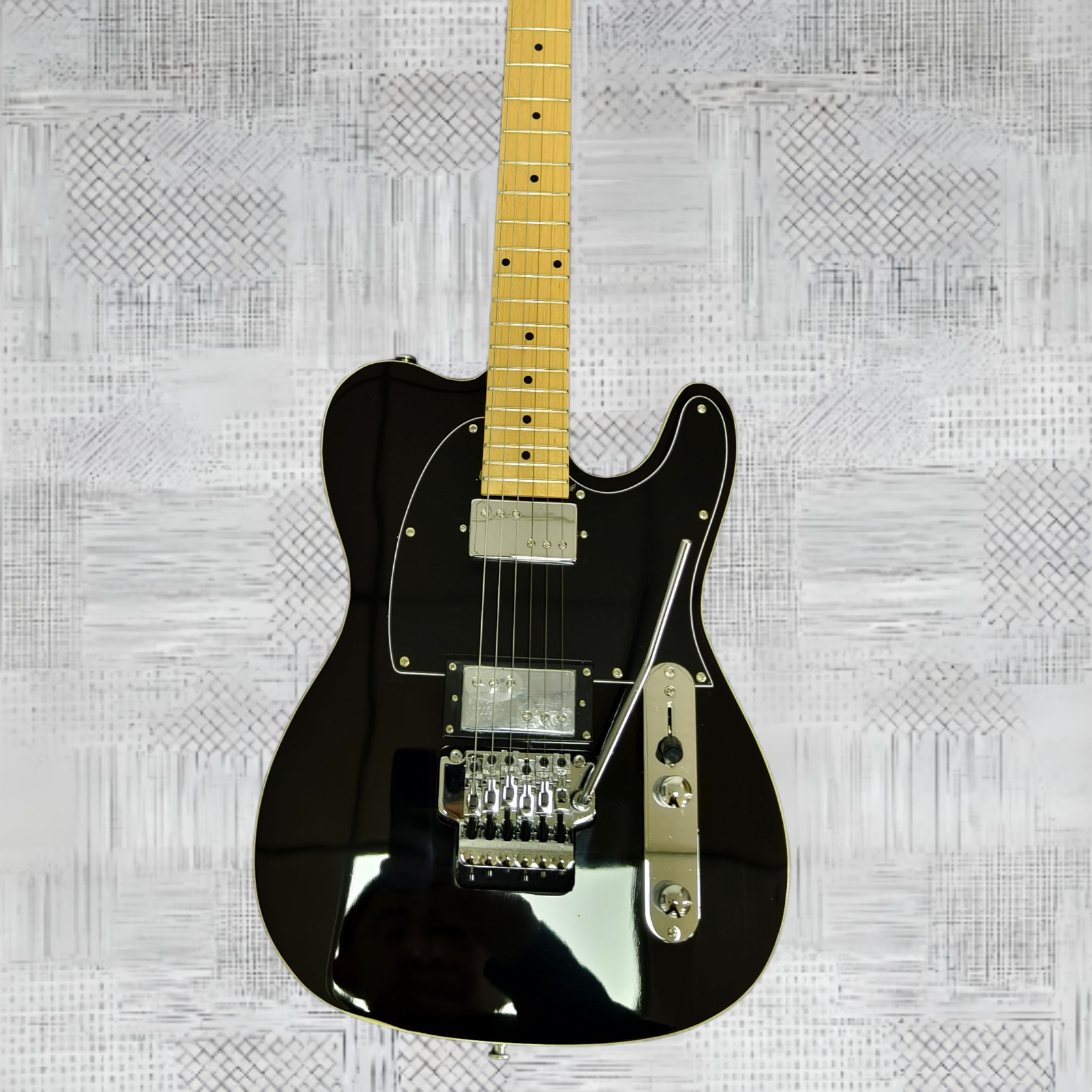 Ship US TL Electric Guitar – Black Finish Maple Fingerboard Alder body