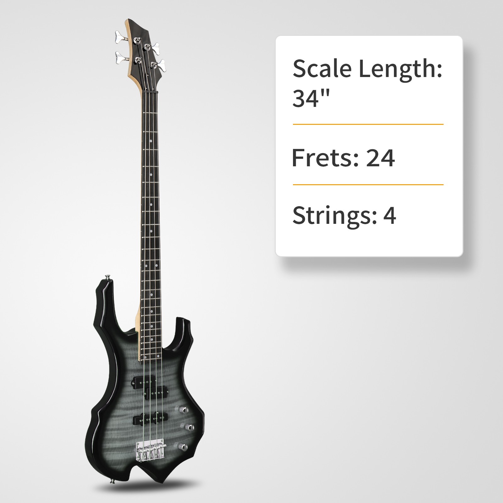 Ktaxon 46 Inch Full Size Electric Bass Guitar School Band With 15W AMP Kits