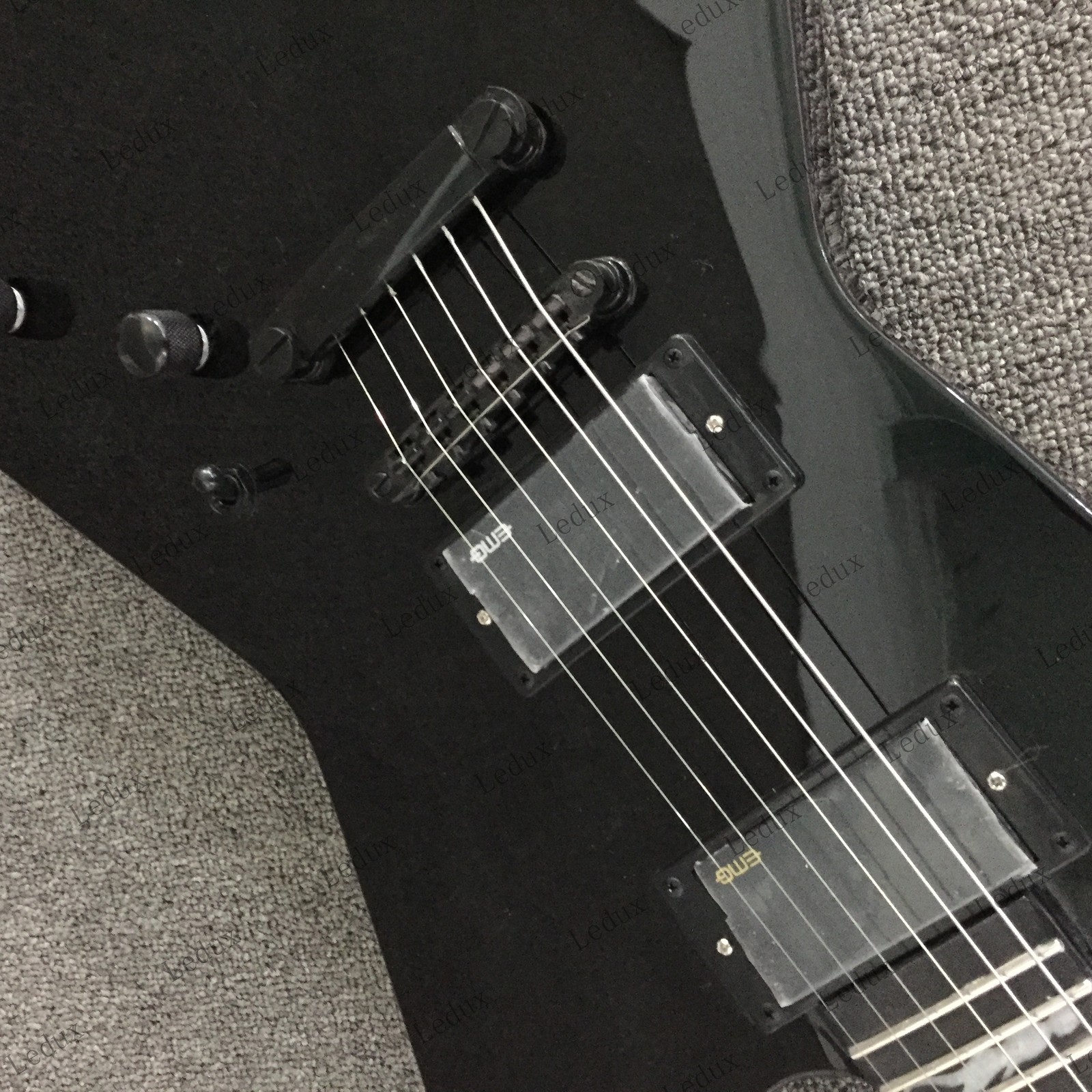 Electric Guitar HH Pickups Mahogany Body&Neck Black Part 6String Black Fast Ship