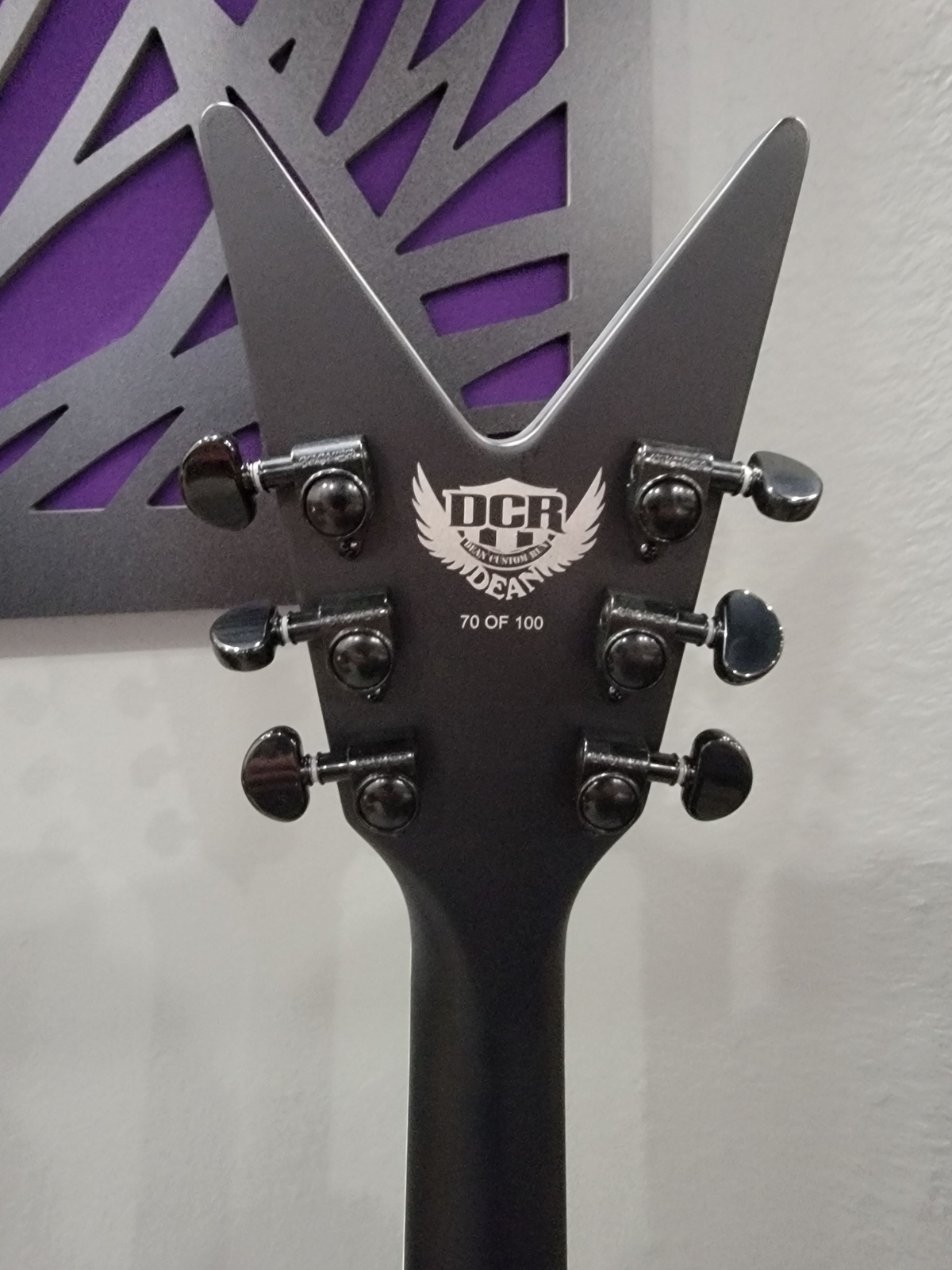 Dean Custom Run #16 Electric ML Guitar, Sandblasted Grey, (#70) DCR ML ET FL SBG