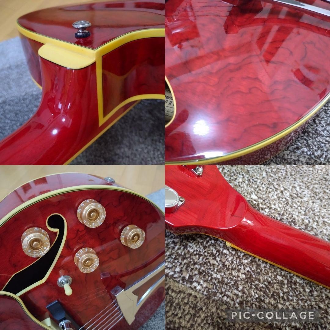Electric Guitar Ibanez AG85 TRD Full Hollow Body Red Exotic Wood