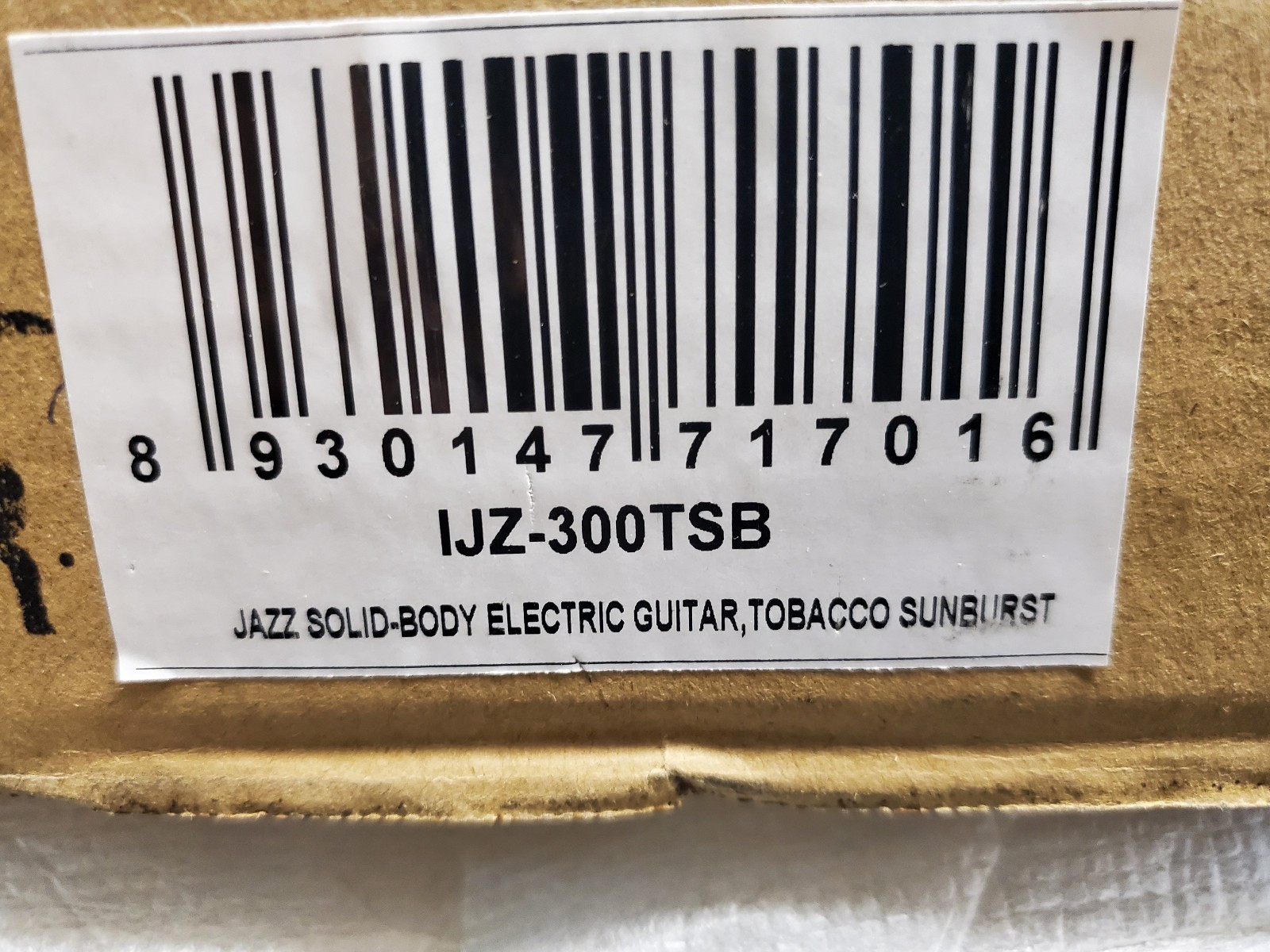 IYV-IJZ-300 TSB Jazz Solid hollow-Body Electric Guitar, Tobacco Sunburst
