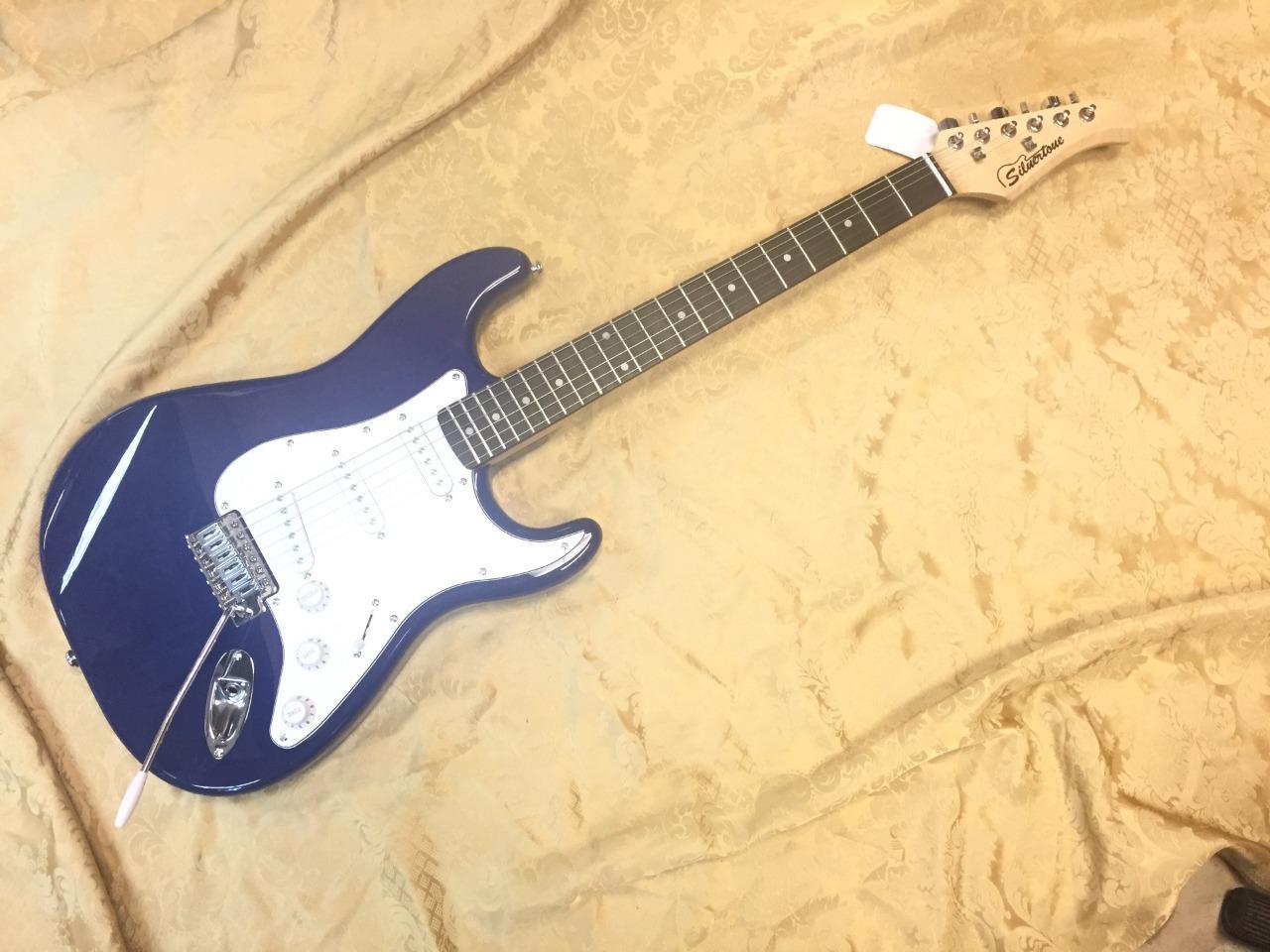 Silvertone Electric Guitar-Blue, Black or White-Choose Your Color-w/Shop Setup!