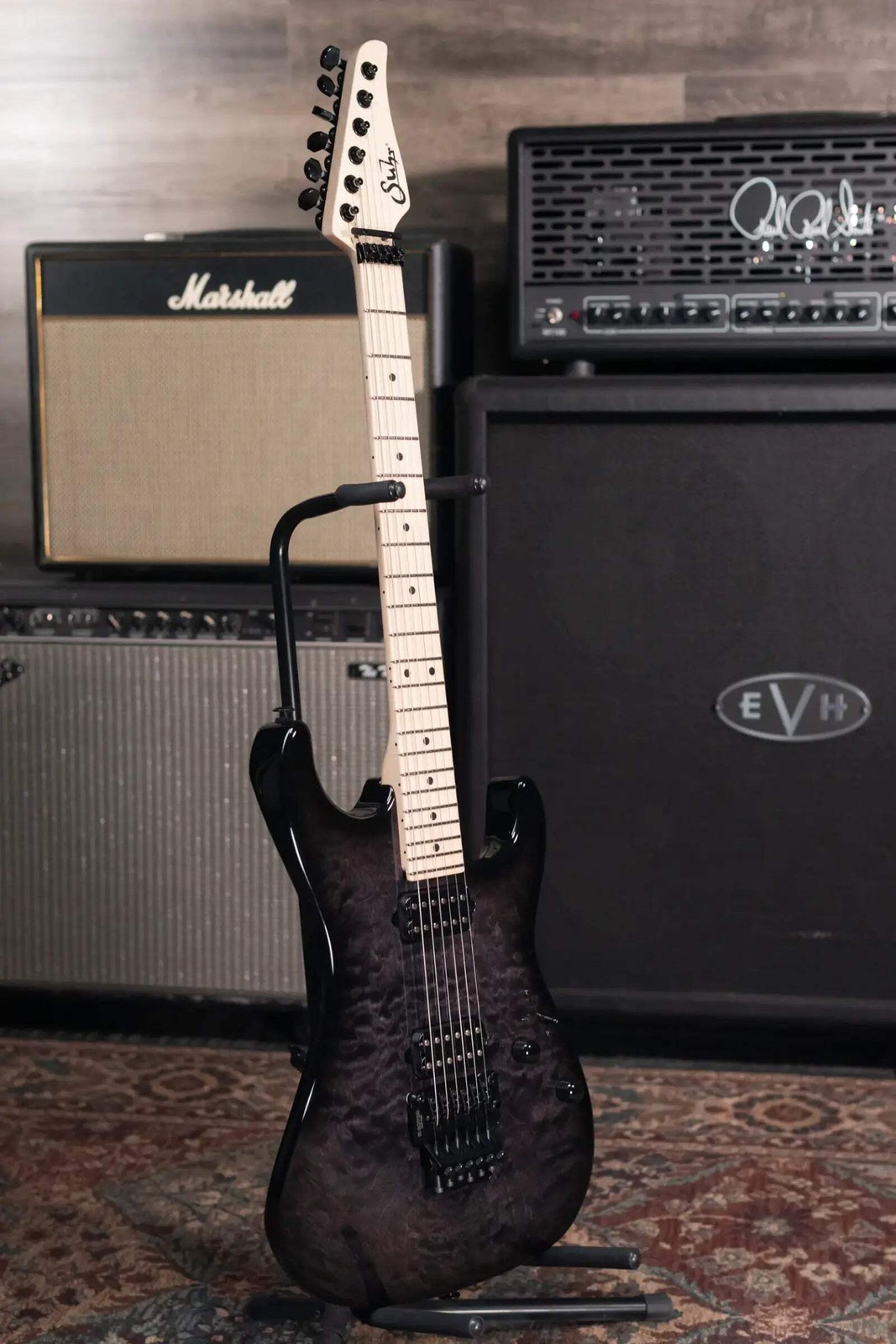 Suhr Standard Thin Burst Limited Edition Electric Guitar – Trans Black with Gig