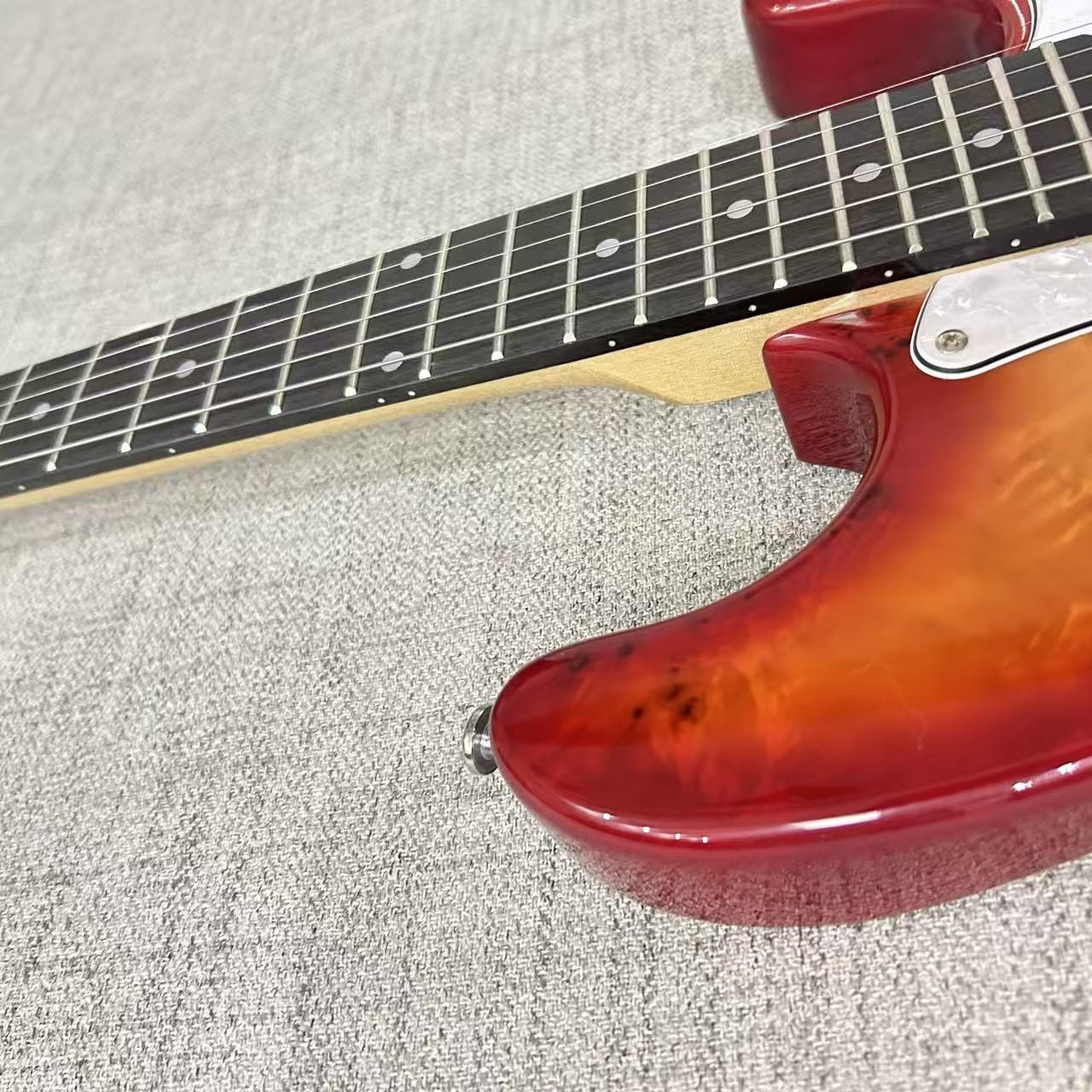 MOD Burl Maple Double-cut Sunburst Electric Guitar Floyd Rose Tremolo SSH Pickup