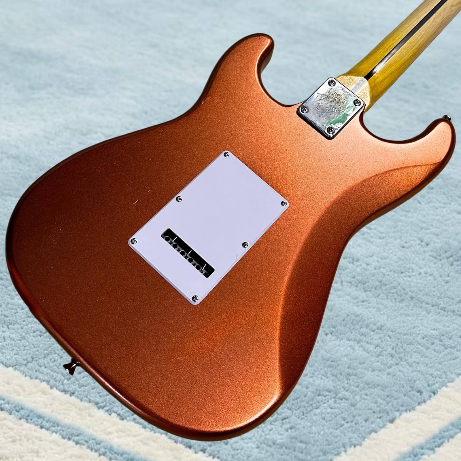 Aged Tele Electric Guitar Alder Body Metallic Orange Color Rosewood Fretboard