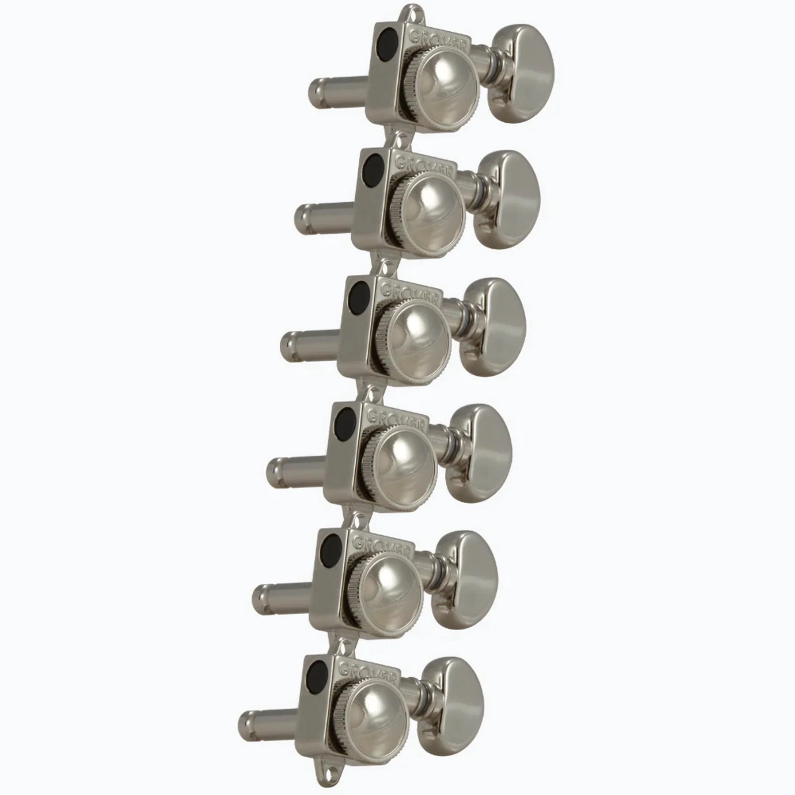 All Parts Grover Roto-Grip 505F Series 6L Tuners, Nickel- Set of 6 pcs