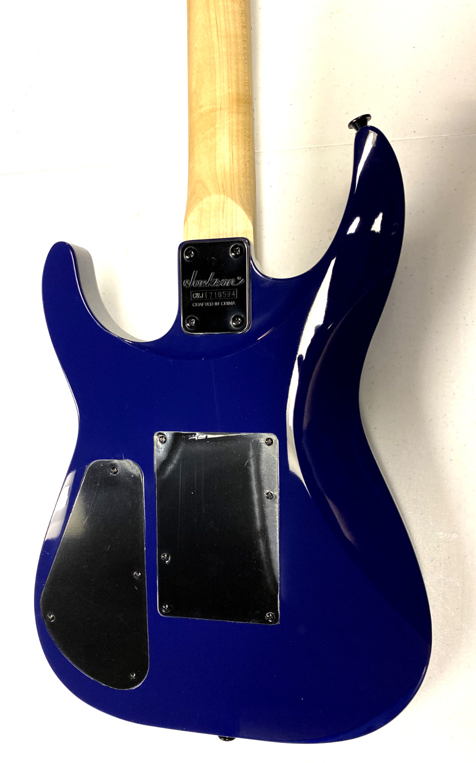 Jackson JS34Q Dinky, DKA-M, QM, H/S/S pickup. Floyd Rose, Transparent Blue, WOW