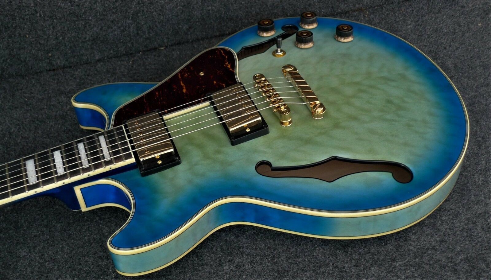 Ibanez AM93QM JBB Artcore Electric Semi Hollow Guitar QUILT MAPLE BODY TOP SIDES
